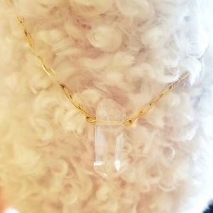 Pet Necklace with Icicle Quartz Pendant